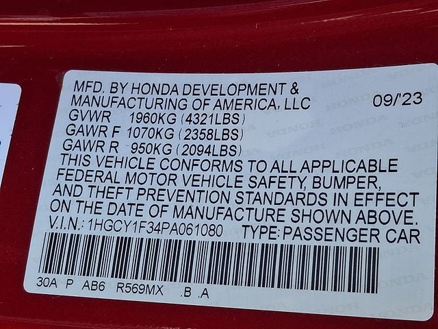 2023 Honda Accord EX