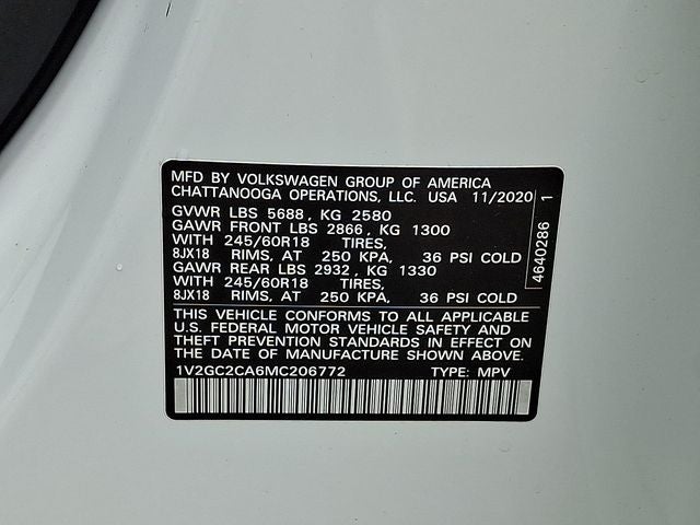 2021 Volkswagen Atlas Cross Sport 2.0T S