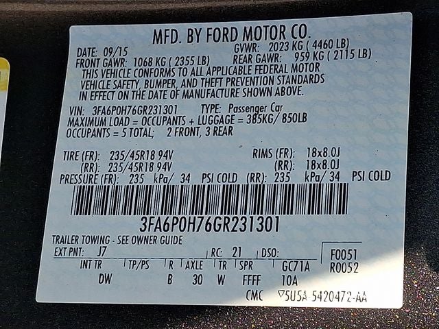 2016 Ford Fusion SE