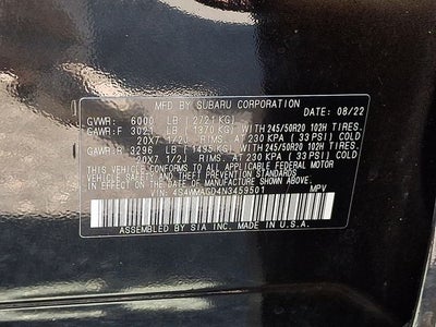 2022 Subaru Ascent Onyx Edition